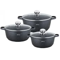 Zestawy garnków i patelni - Kinghoff ZESTAW GARNKÓW MARMUROWYCH KH-1606 1606 - miniaturka - grafika 1