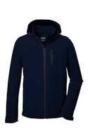 Kurtki męskie - killtec Męska kurtka softshellowa/kurtka outdoorowa z odpinanym kapturem KOW 92 MN SFTSHLL JCKT, granatowa, XL, 41829-000 - miniaturka - grafika 1