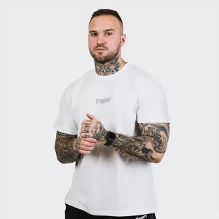 GymBeam Koszulka FIT White M - Koszulki sportowe męskie - miniaturka - grafika 1