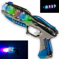 Zabawki militarne - Pistolet zabawka pistolet dla dzieci srebrno niebieski - miniaturka - grafika 1