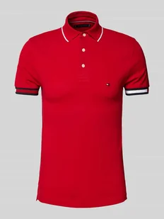 Koszulka polo o kroju slim fit z mieszanki bawełny i elastanu - Koszulki męskie - miniaturka - grafika 1
