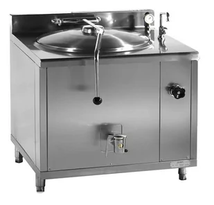 Resto Quality Kocioł warzelny parowy z grzaniem pośrednim opcja mieszadła 100 l zużycie pary ~50 kg/h 900x900x900 mm RQLR-101N - Piece, kotły  i płyty grzejne gastronomiczne - miniaturka - grafika 1
