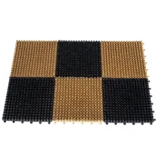 Wycieraczki - WYCIERACZKA TRAWKA PLASTIKOWA 6-CZĘŚCIOWA 36 55CM BLACK/GREY - miniaturka - grafika 1