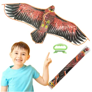 Latawiec dla dzieci w kształcie ptaka orzeł 120 cm z uchwytem - Zabawki i gry sportowe - miniaturka - grafika 1