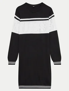 Guess Sukienka dzianinowa J4YK04 Z3GW0 Czarny Regular Fit - Sukienki i spódniczki dla dziewczynek - miniaturka - grafika 1