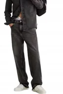 Spodnie męskie - TOMMY JEANS SZARE JEANSY PROSTE PRZETARCIA KLASYCZNE DŁUGIE 34/32 XQA - miniaturka - grafika 1