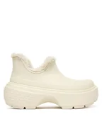 Śniegowce damskie - Crocs Śniegowce Stomp Lined Shorty Boot 210673 Écru - miniaturka - grafika 1