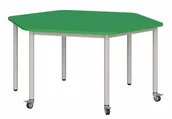 Meble do szkół i przedszkoli - Stolik mobilny blat sześciokątny/rozmiar 4,5,6 - miniaturka - grafika 1