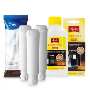 Zestaw MELITTA FIltr AL-TES46 3szt, Perfect Clean Liquid 250ml, Tabletki Perfect Clean 4szt - Akcesoria i części do ekspresów do kawy Zestaw MELITTA FIltr AL-TES46 3szt, Perfect Clean Liquid 250ml, Tabletki Perfect Clean 4szt - Akcesoria i części do ekspresów do kawy - miniaturka - grafika 1
