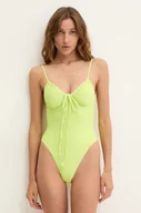 Stroje kąpielowe - Billabong jednoczęściowy strój kąpielowy Tanlines Ella kolor zielony miękka miseczka ABJX100269 - miniaturka - grafika 1