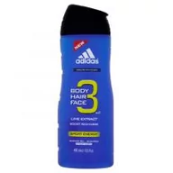 Żele pod prysznic dla mężczyzn - Adidas 3in1 Body Hair Face żel pod prysznic 400ml - miniaturka - grafika 1