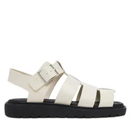 Sandały damskie - Sandały Calvin Klein Jeans Sq Molded Sdl Fisherman Mg Wn YW0YW01700 Écru - miniaturka - grafika 1