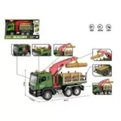 Samochody i pojazdy dla dzieci - Auto przewóz drewna z dźwigiem 1:10 światło dźwięk Madej - miniaturka - grafika 1