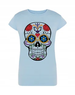 T-Shirt damski nadruk kolorowa czaszka r.XXL - Koszulki i topy damskie - miniaturka - grafika 1