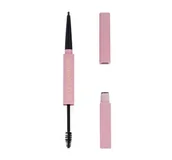 Akcesoria i kosmetyki do stylizacji brwi - Makeup Revolution MAFFASHION - Duo Brow Pencil - Automatyczna kredka do stylizacji brwi 2w1 - DARK BROWN - miniaturka - grafika 1