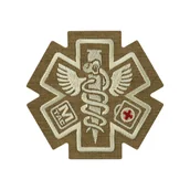 Odzież taktyczna i umundurowanie - M-Tac - Naszywka medyczna haftowana Paramedic - Coyote - 51432005 - miniaturka - grafika 1