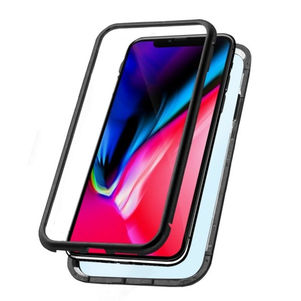Etui na telefon Iphone Xs Max KSIX Magnetic (2 szt.) Czarny