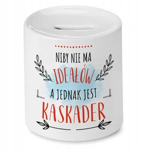 Skarbonka Dla Kaskadera na Urodziny na Prezent z Nadrukiem ze Zdjęciem + Opakowanie na prezent (wzór 02) - Skarbonki - miniaturka - grafika 1