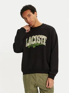 Lacoste Bluza SH2850 Czarny Loose Fit - Bluzy męskie - miniaturka - grafika 1