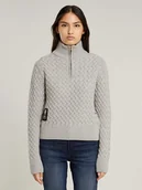 Swetry damskie - G-Star Sweter w kolorze szarym - miniaturka - grafika 1