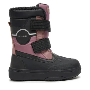 Śniegowce Geox J46HSA 0MEFU C8049 M Czarny - Buty dla dziewczynek - miniaturka - grafika 1