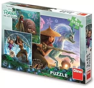 Raya i ostatni smok Puzzle 3 w 1, 3x55 el. trzy układanki z filmu w jednym pudełku wiek dziecka 5+ puzzle licencyjne - Puzzle - miniaturka - grafika 1
