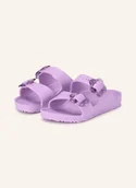 Klapki i japonki damskie - Birkenstock Klapki Arizona Flower lila - miniaturka - grafika 1