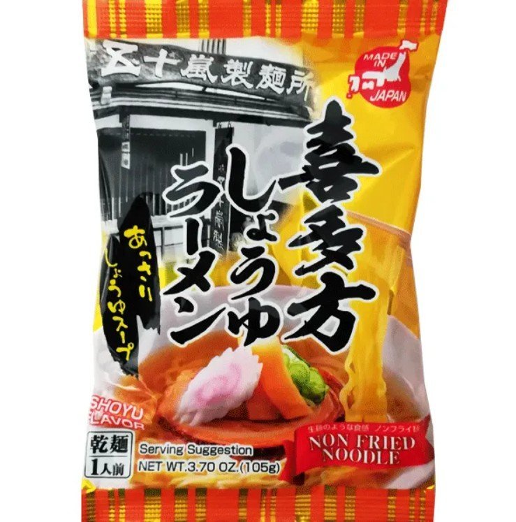 PLANT-BASED RAMEN KITAKATA SHOYU - RAMEN Z BULIONEM O SMAKU SOSU SOJOWEGO, IGARASHI 105g