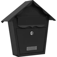 Skrzynki na listy - Skrzynka na listy DOMEK C5 czarny mat - miniaturka - grafika 1