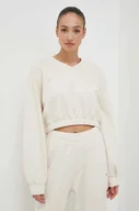 Bluzy damskie - BLUZA SPORTOWA DAMSKA REEBOK R. S SZPIC ŚCIĄGACZE KRÓTKA KREMOWA - miniaturka - grafika 1