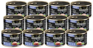 Karma mokra dla kotów Super Rafi Cat z przepiórką i wątróbką z królika zestaw 12 x 185 g - Mokra karma dla kotów - miniaturka - grafika 1