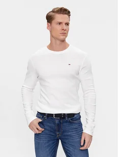 Tommy Jeans Longsleeve DM0DM04409 Biały Slim Fit - Koszulki męskie - miniaturka - grafika 1