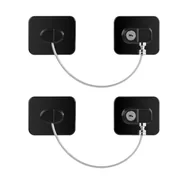 Zabezpieczenia dla dzieci - sztuki zamków do lodówki bez wiercenia z kluczem dla dzieci i zwierząt – zamki bezpieczeństwa do pralki i szafek – czarne - miniaturka - grafika 1