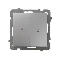 Ospel Łącznik żaluzjowy z blokadą mechaniczną AS Srebrny - Wyłączniki światła i elektryczne - miniaturka - grafika 1