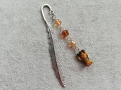 Zakładki do książek - ZAKŁADKA DO KSIĄŻKI ANIOŁ ANIOŁEK tygrysie oko - miniaturka - grafika 1