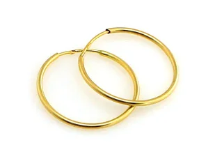 Złote kolczyki 585 koła kółka 20mm szarniry 0.51g - Kolczyki - miniaturka - grafika 1