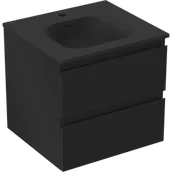 Szafki łazienkowe - Mexen Orio szafka łazienkowa 50 cm z umywalką Vela, 2 szuflady, czarna mat - 91A10-05047-2-BFF71-W23M71 - miniaturka - grafika 1