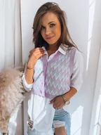 Swetry damskie - Kamizelka damska LANI lila Dstreet MY1971 - miniaturka - grafika 1