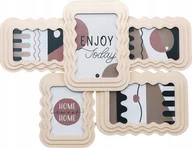 Ramki na zdjęcia - Ramka Atmosphera Multirama na 5 zdjęć KELLY ramka falbanka, 51 x 40 cm - miniaturka - grafika 1