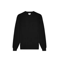Bluzy męskie - Wrangler Męska bluza z dzianiny Crewneck Knit, czarny, 4XL - miniaturka - grafika 1