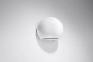 Sollux Lighting Kinkiet lakierowany GLOBE biały połysk CAFÉ AU LAIT - Lampy ścienne - miniaturka - grafika 1