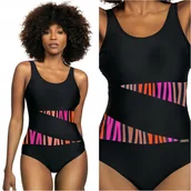 Stroje kąpielowe - Strój kąpielowy jednoczęściowy na basen SELF S36W-20 Fashion Sport S 36 - miniaturka - grafika 1