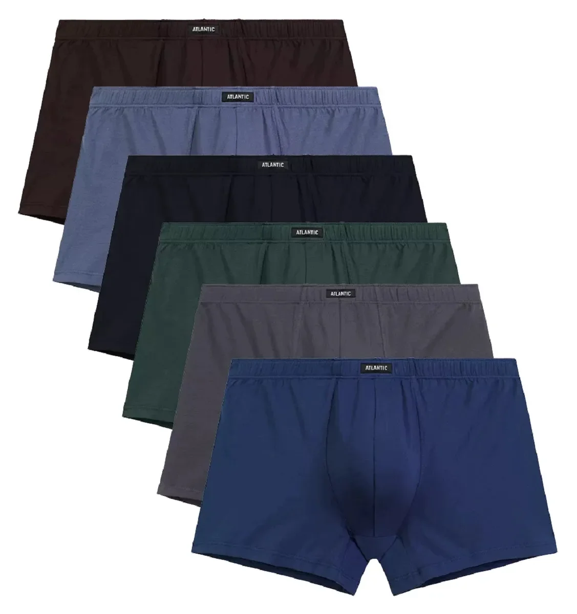 Męskie klasyczne bokserki z bawełny ATLANTIC 6SMH-001 kolory 6-PACK XL
