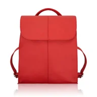 Torebki damskie - Plecaczek damski skórzany czerwony mały plecak miejski Abruzzo ABR-42-RD - miniaturka - grafika 1