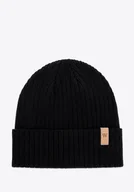 Czapki damskie - Czapka z bawełny klasyczna czarna - miniaturka - grafika 1