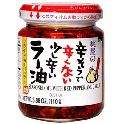 Olej La-Yu z chili, smażonym czosnkiem i cebulą 110g - Momoya - Kuchnie świata - miniaturka - grafika 1