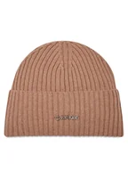 Czapki damskie - Calvin Klein Czapka Ck Must Logo Beanie K60K611401 Fioletowy - miniaturka - grafika 1