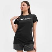 Koszulki sportowe damskie - Damski t-shirt z nadrukiem Columbia Trek SS Graphic - czarny - COLUMBIA - miniaturka - grafika 1