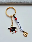 Breloki - Brelok Breloczek Pasowanie Biret Czapka Gratulacje - miniaturka - grafika 1