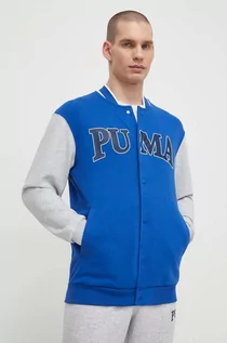 Bluzy męskie - Puma bluza SQUAD damska kolor czarny z kapturem gładka 586799 - grafika 1